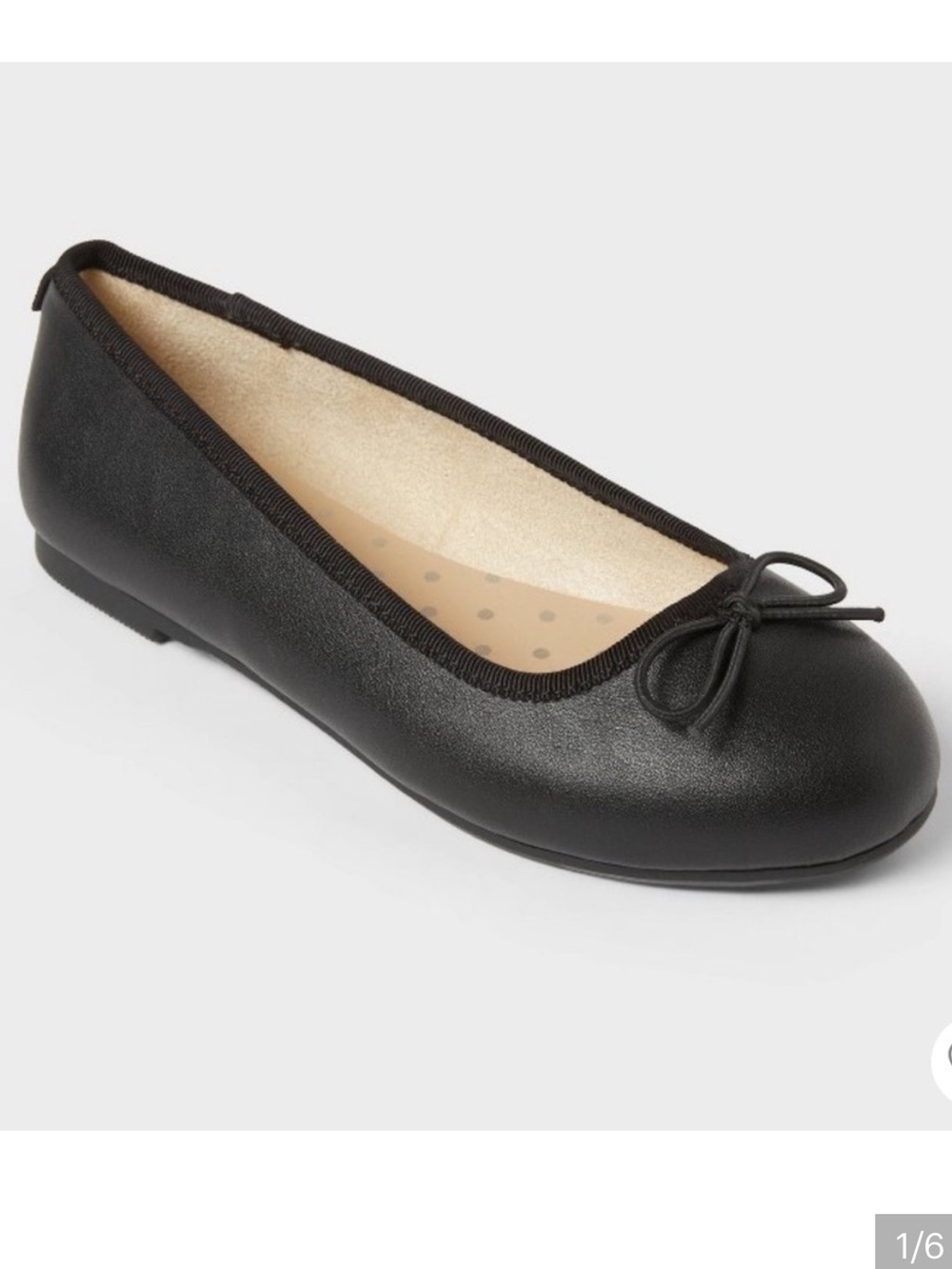 Cat & Jack Bow Ballet Flats bundle - Black and White size 13/1 - Picture 8 of 13